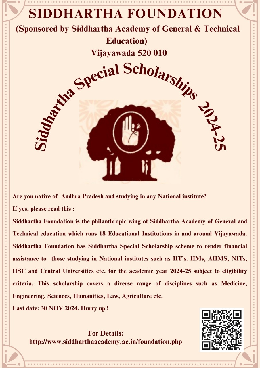 Siddhartha Foundation Scholarships 2024-25